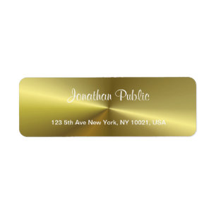 Faux Metallic Gold Creative Script Modern Template