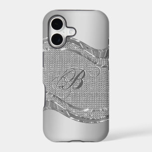 Faux Metallic Silver Look With Diamonds Pattern