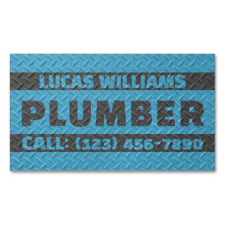 Faux metallic texture surface handyman  magnetic business card