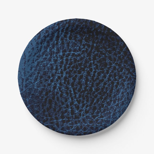 Faux Midnight blue plates- Paper Plate (Front)