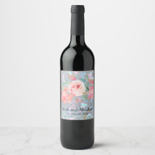 Faux Mother of Pearl Wine Label
