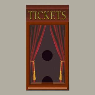 Faux Movie Theatre Ticket Window Poster