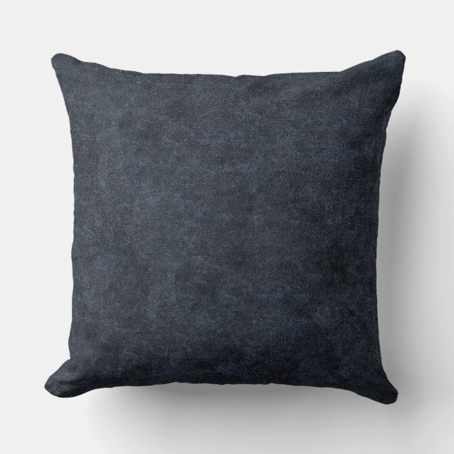 Faux Navy Blue Leather Cushion (Front)