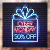 Faux Neon Cyber Monday 50% Off Sale Business
