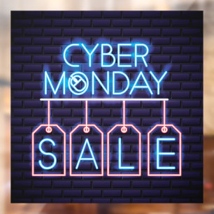 Faux Neon Cyber Monday Sale Business Banner