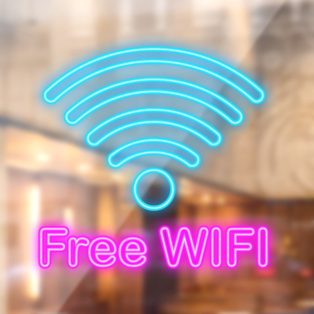 Faux Neon Free Wi-Fi Coffee Doughnut Shop Business (Sheet 2)