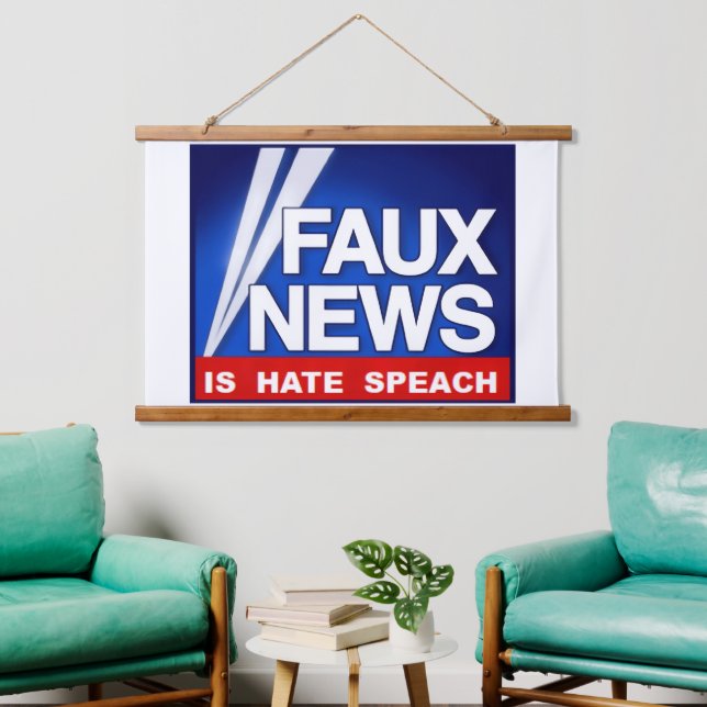 Faux News Hanging Tapestry (Living Room)
