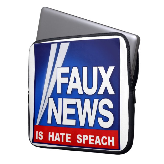 Faux News Laptop Sleeve (Front Left)