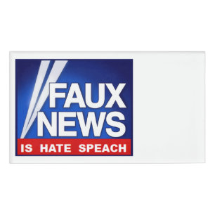 Faux News Name Tag