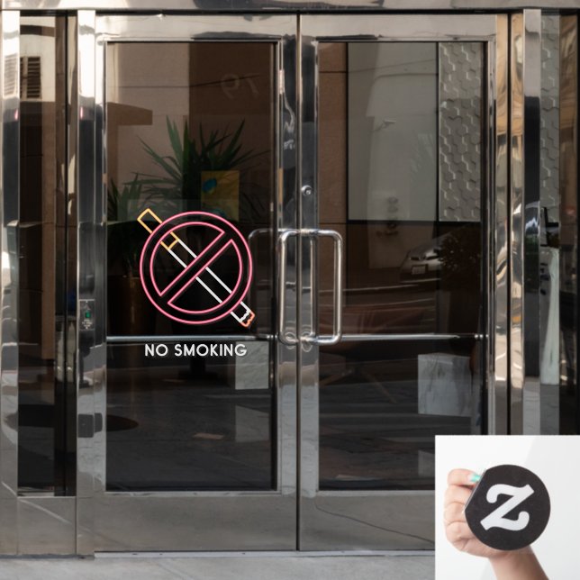 Faux No Smoking Neon Small Business (Office Door)
