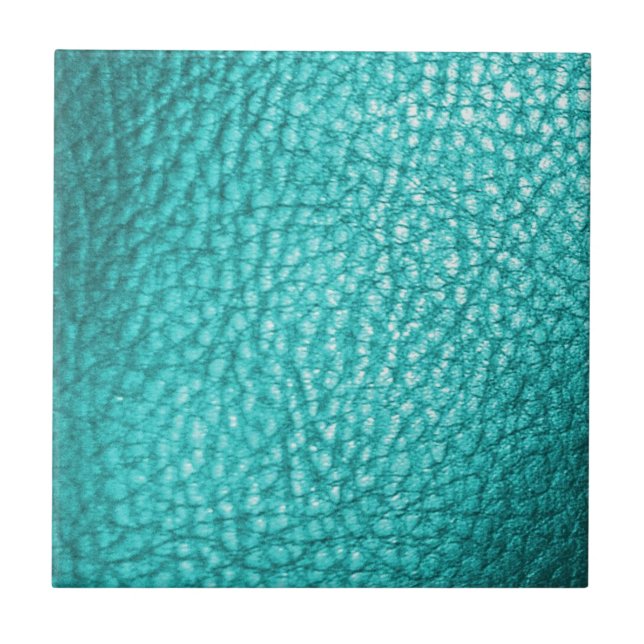 Faux Ocean Clear Blue Leather Tile- Design Solid Tile (Front)
