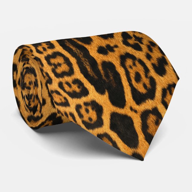 Faux Ocelot Skin Men's Tie (Rolled)