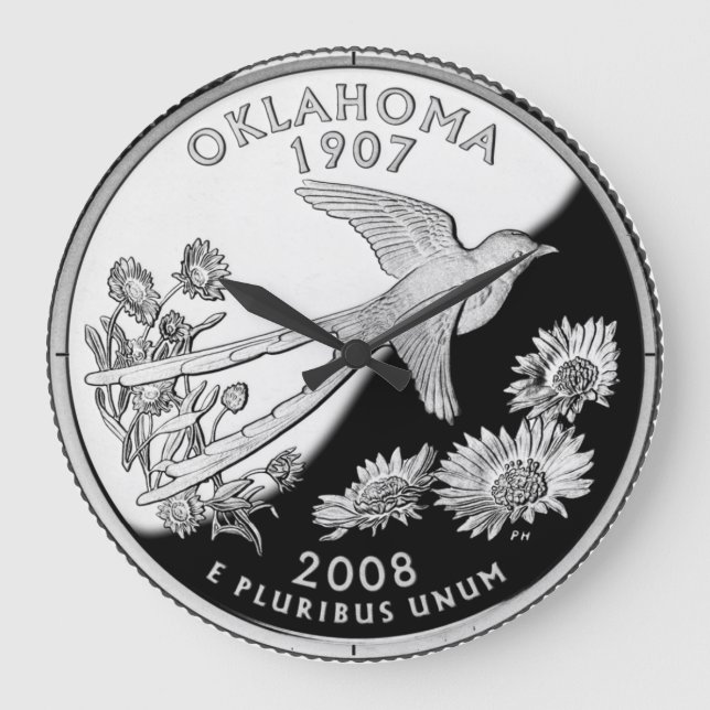 Faux Oklahoma State Quarter Clock (Front)