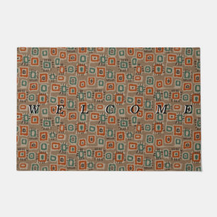 Faux Old Cloth Patches Doormat Welcome