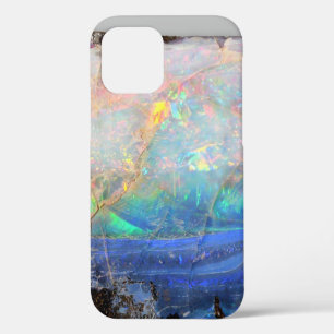 Faux opal gem gemstone mineral bling boho hipster iPhone 12 case
