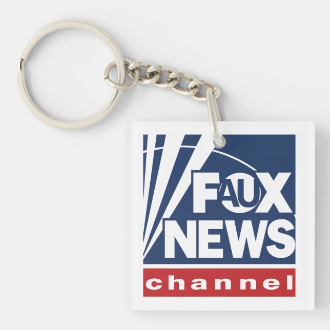 Faux or Fox News spoof  Key Ring (Front)