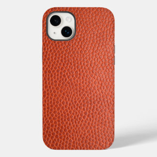 Faux Orange Leather. Personalised iPhone Case