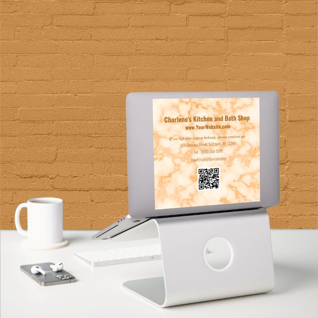 Faux Orange Marble (Faux Orange Marble Sticker by Office Accessories Shop)