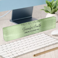 Faux Pale Mint Green Foil with Job Title