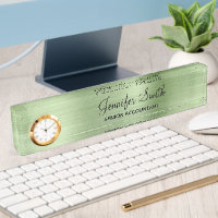 Faux Pale Mint Green Foil with Job Title