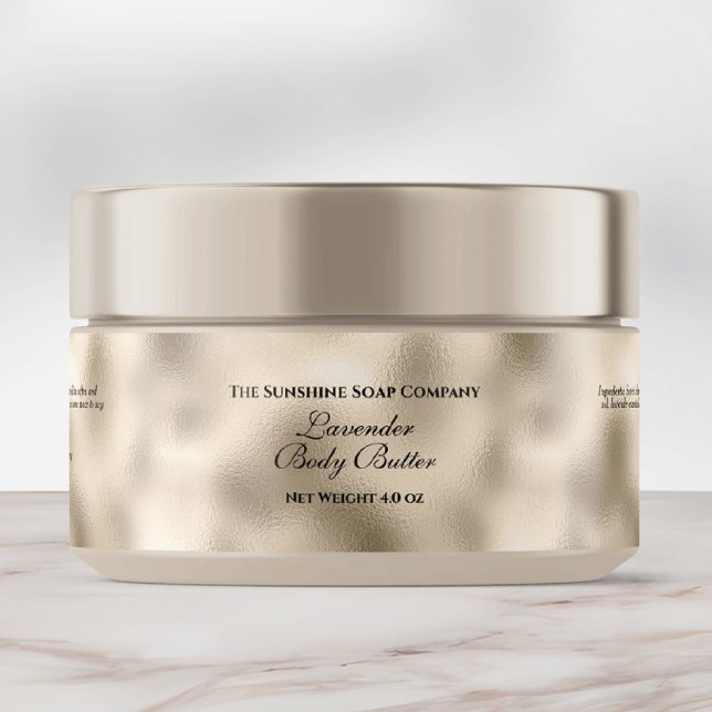 Faux Pearl Foil Style Cosmetics Jar Label (Creator Uploaded)