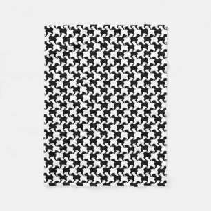 Faux pied-de-poule with Dogs fashion Blanket 1