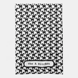 Faux pied-de-poule with Dogs fashion K Towel 1