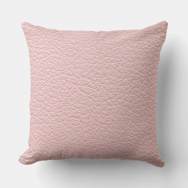 Faux Pink Leather Cushion (Front)