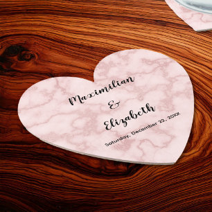 Faux Pink Marble Paper Coaster