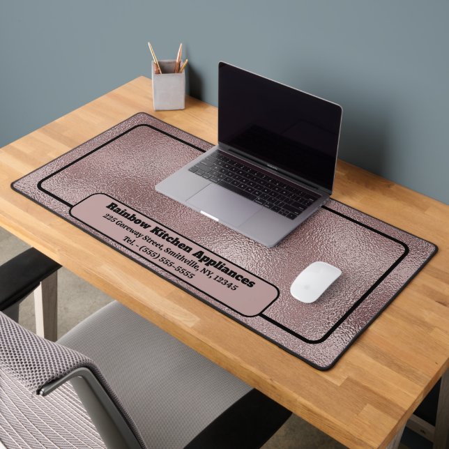 Faux Pink Metallic for her Business Desk Mat (Office 2)