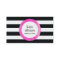 Faux Pink Sequin Black and White Striped Beauty