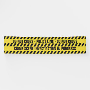 Faux Police Line custom text banner