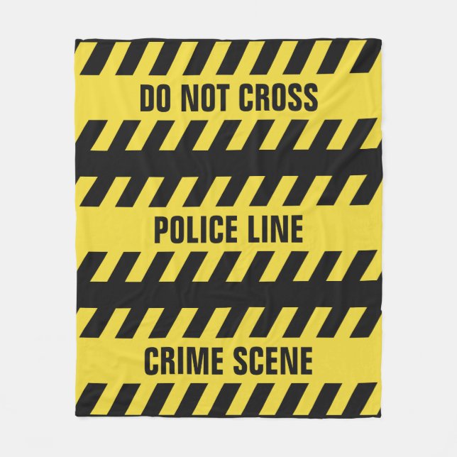 Faux Police Line custom text fleece blanket (Front)