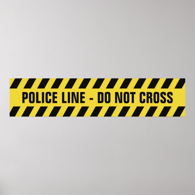 Faux Police Line custom text poster (Front)