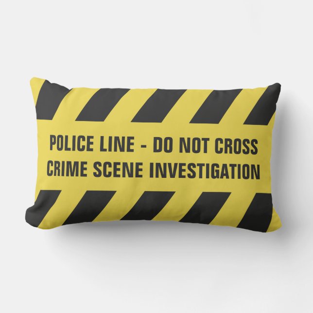 Faux Police Line / Welcome custom throw pillow (Front)