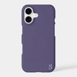 Faux Purple Eggplant Leather Look iPhone XS Case