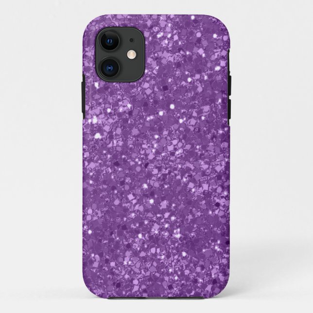Faux Purple Glitter Case-Mate iPhone Case (Back)