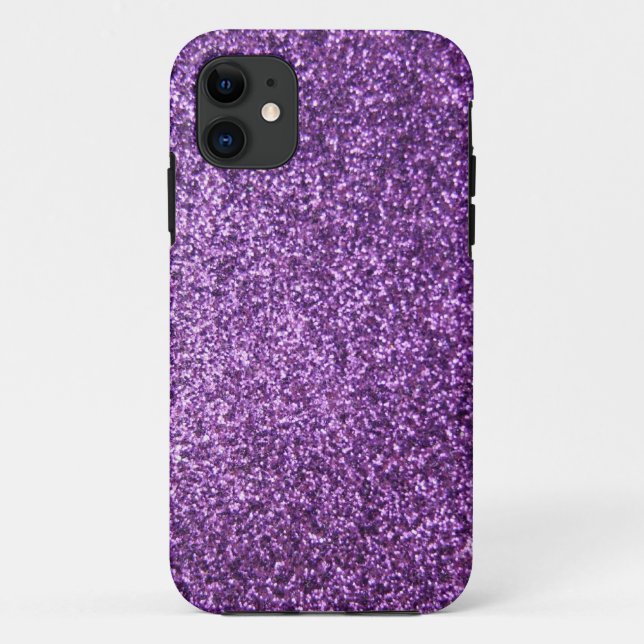 Faux Purple Glitter Case-Mate iPhone Case (Back)