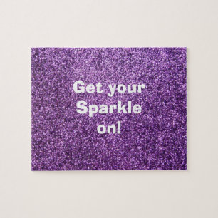 Faux Purple Glitter Jigsaw Puzzle