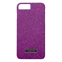 Faux Purple Glitter Lux Custom iPhone 8 Plus Case