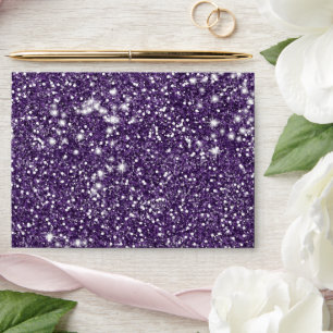 Faux Purple Glitter Texture Look Envelope