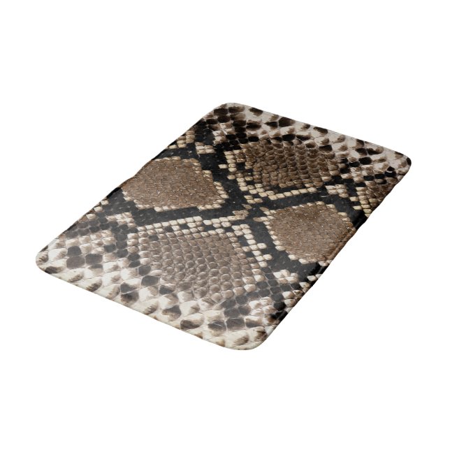 Faux Python Snake Skin Bathroom Mat (Angled)