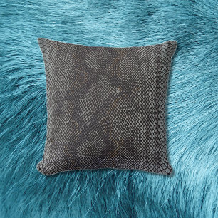 Faux Python Snakeskin Intricately Detailed Cushion