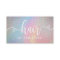 faux rainbow glitter white script hair