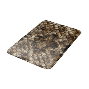 Faux Rattlesnake Snake Skin Bathroom Mat