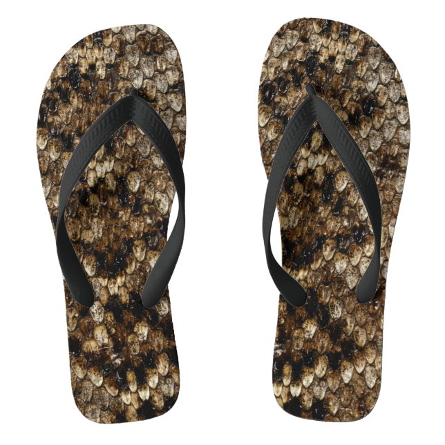 Faux Rattlesnake Snakeskin Jandals (Footbed)
