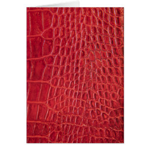 Faux red alligator leather