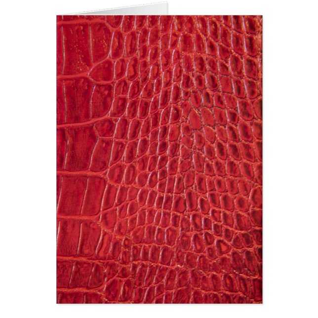 Faux red alligator leather (Front)