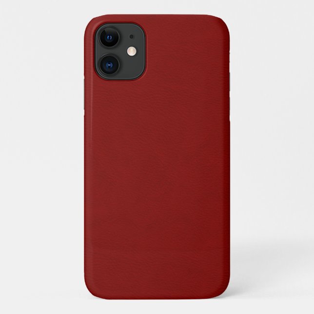 Faux Red Leather Case-Mate iPhone Case (Back)