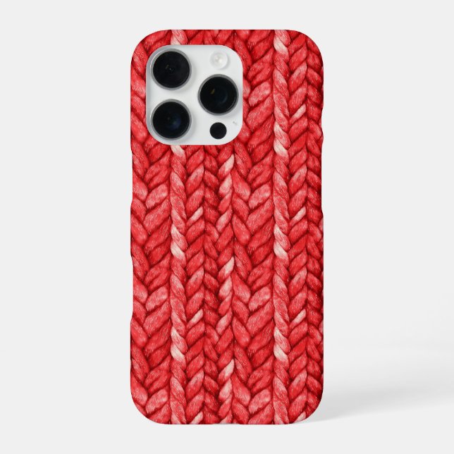 Faux Red Sweater  iPhone Case (Back)